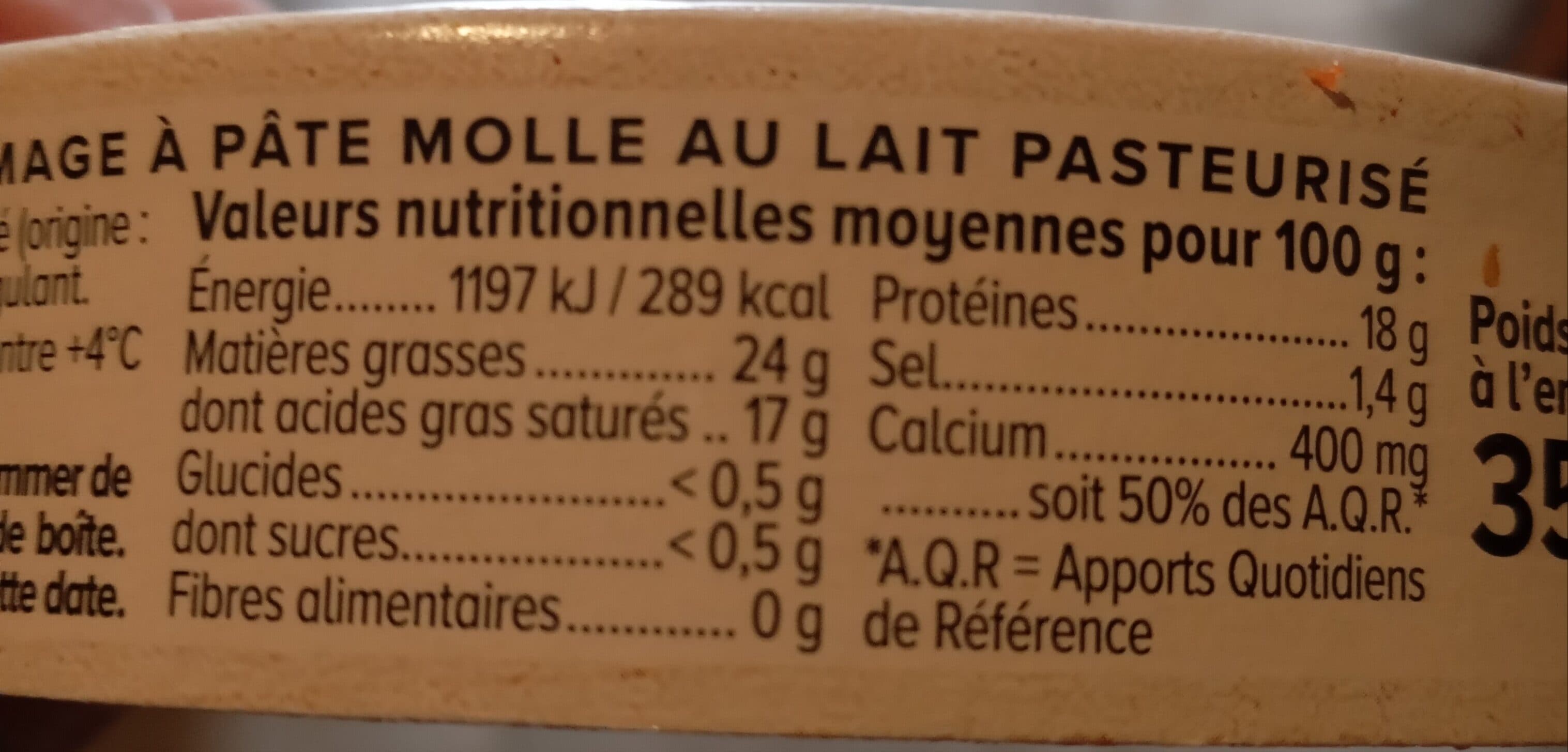 U Coulommiers au lait pasteurisé 23%MG, 350g packshot