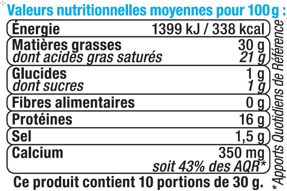 U Fromage pasteurisé ovale double crème 30% de matière grasse 300g packshot