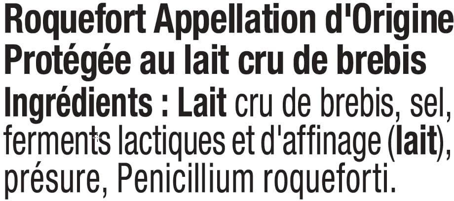 U Roquefort au lait cru de brebis AOP 4 portions - 100g packshot