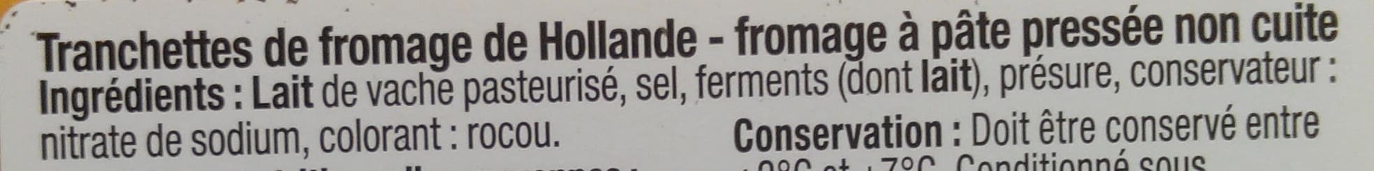 U Tranchettes fromage de Hollande packshot
