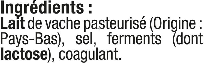 U Edam en tranchettes au lait pasteurisé 24%MG packshot