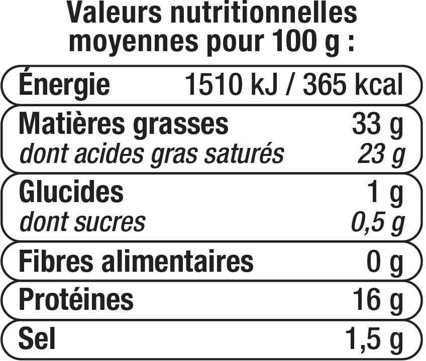 U Fromage pasteurisé à pâte persillée Le Bleu, 33% de MG, 250g packshot