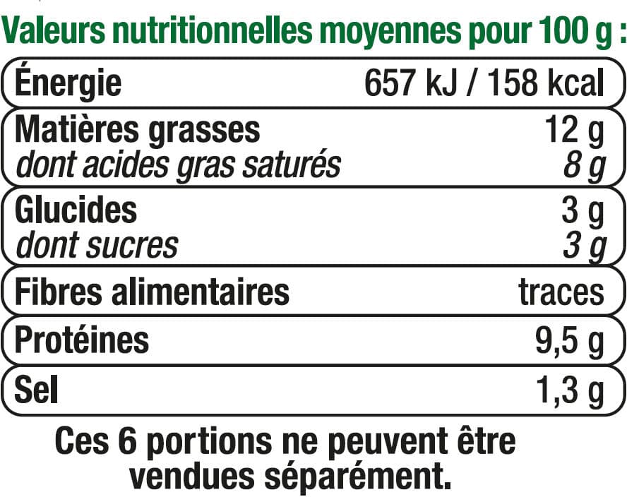 U Fromage frais pasteurisé de chèvre pyramide 12% de matière grasse 6pots de 20g packshot