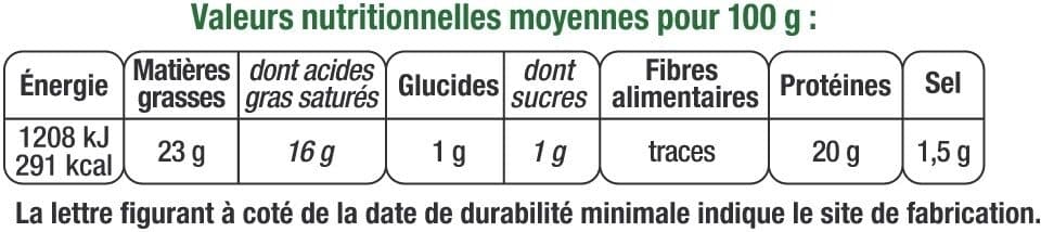 U Fromage au lait pasteurisé Bûche de chèvre Ste Maure 23%mg, 200g packshot
