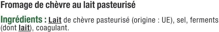 U Fromage au lait pasteurisé Bûche de chèvre Ste Maure 23%mg, 200g packshot