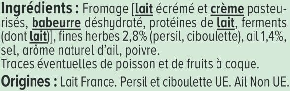 U Fromage pasteurisé à tartiner ail et fines herbes 24% de MG, 150g packshot