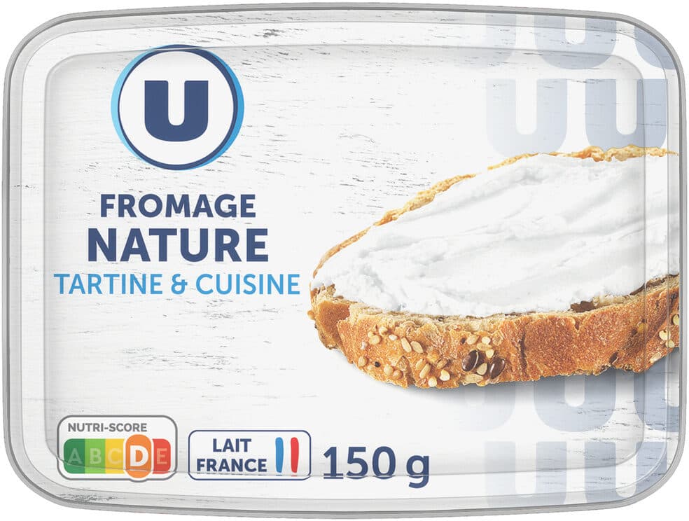 U Fromage nature au lait pasteurisé 21,5%mg, 150g packshot