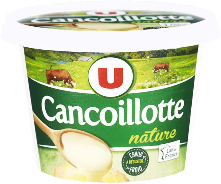 U Cancoillotte nature au lait pasteurisé IGP 11% de MG - 250g packshot