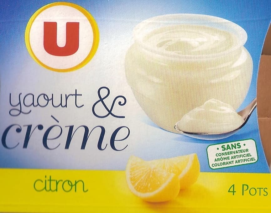 U Yaourt & Crème Citron packshot