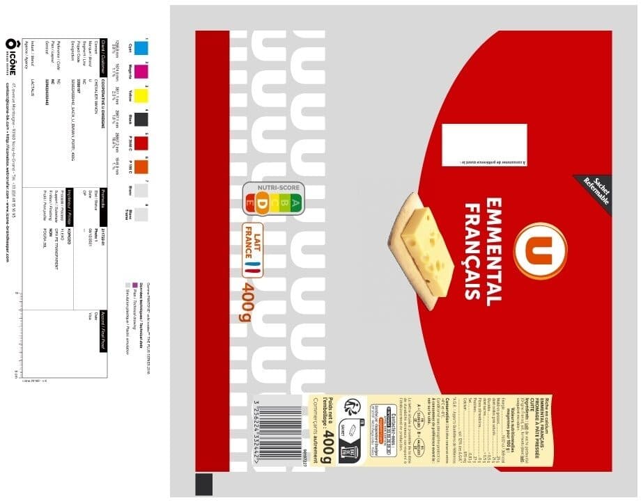 U Emmental français pasteurisé, 400g packshot