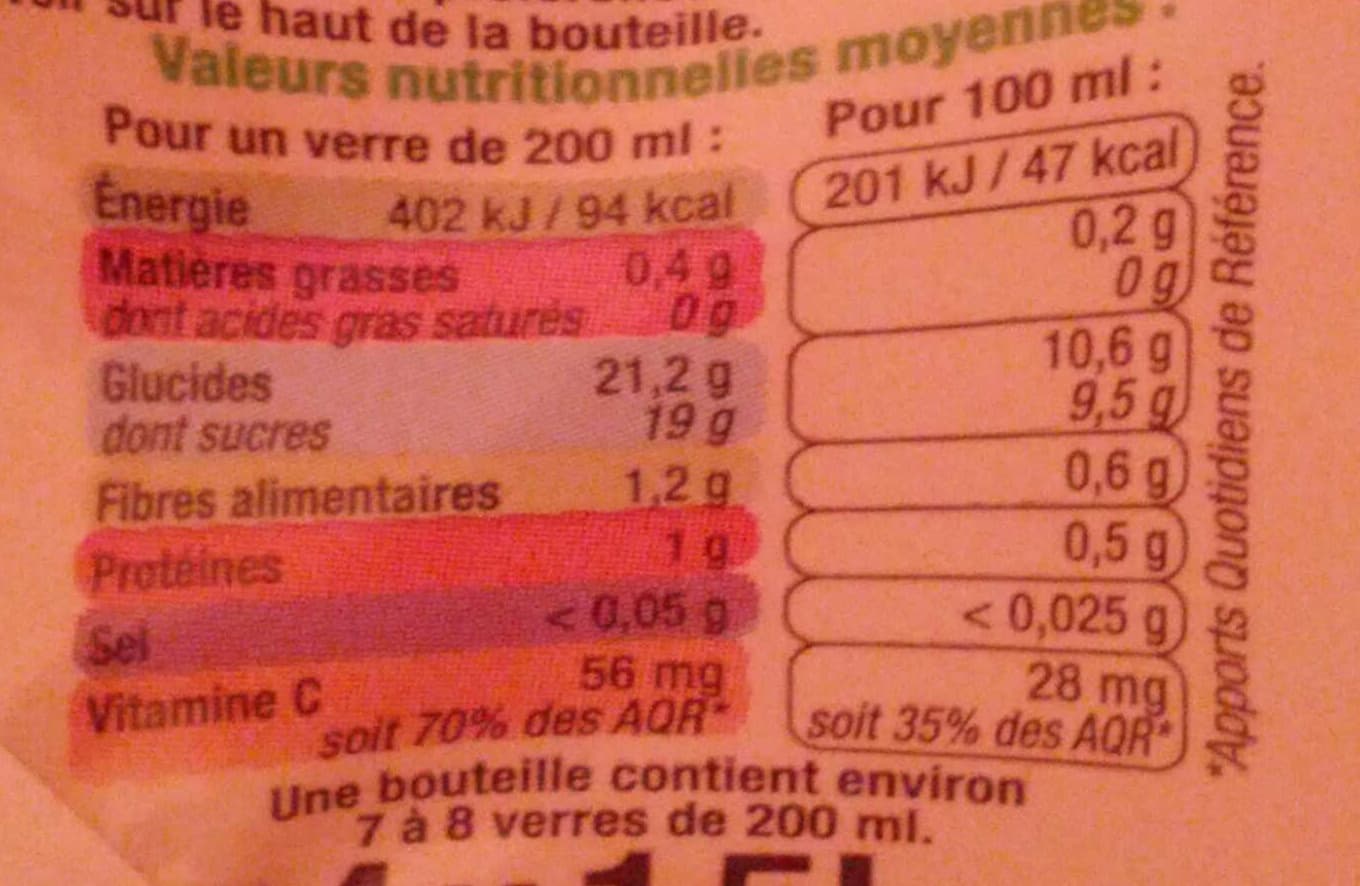 U Pur jus d'orange sans pulpe packshot
