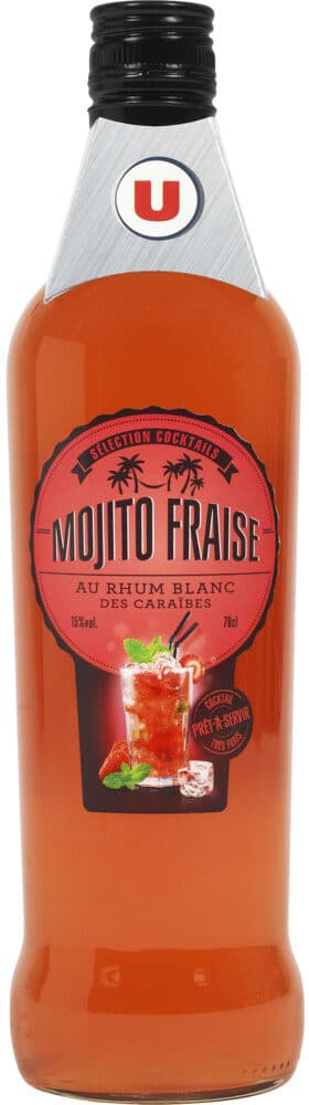 U Cocktail mojito fraise 15° packshot