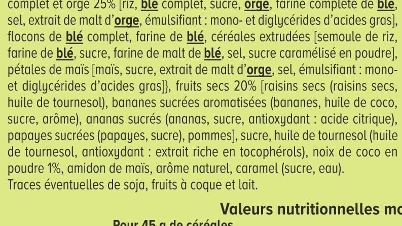 U Céréales Pépites et pétales aux fruits secs sachet de 400g packshot