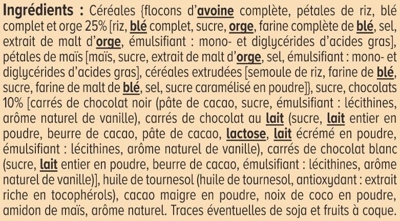U Céréales Pépites et pétales aux 3 chocolats paquet de 400g packshot