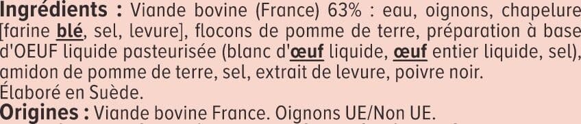 U Boulettes de boeuf Viande de Boeuf Française oignons cuites, sachet de300g packshot