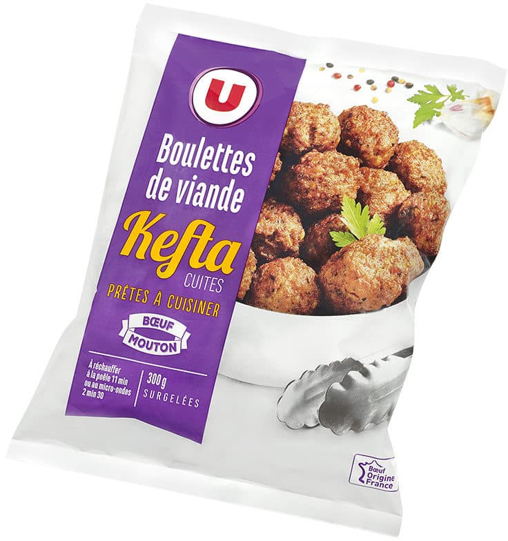 U Boulettes de viande Kefta cuites packshot
