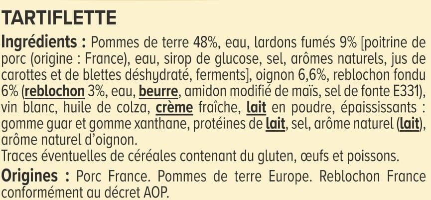 U Plat cuisiné Tartiflette aux lardons fumés barquette micro-ondable de300g packshot