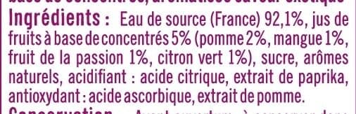 U Boisson à base d'eau de source aromatisée au jus de fruits tropical packshot