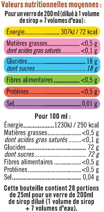 U Sirop d'orgeat bouteille en verre de 70cl packshot