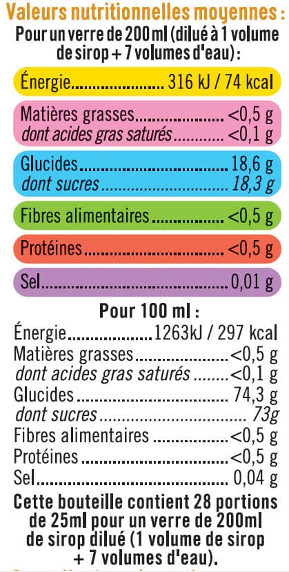 U Sirop d'ananas bouteille en verre de 70cl packshot
