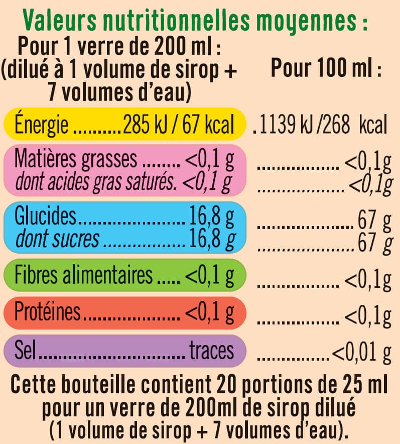 U Sirop de citron bouteille de 50cl packshot