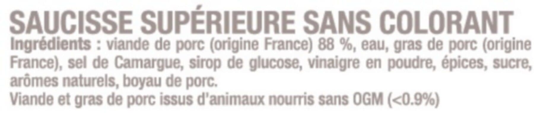 U Sausisse brassée sans colorant, France, barquette, 500g packshot