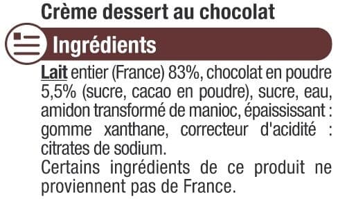 U Crème dessert au chocolat 400g packshot