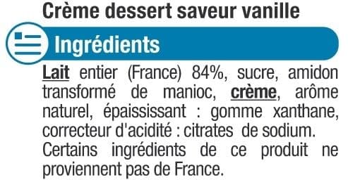 U Crème dessert saveur vanille 400g packshot