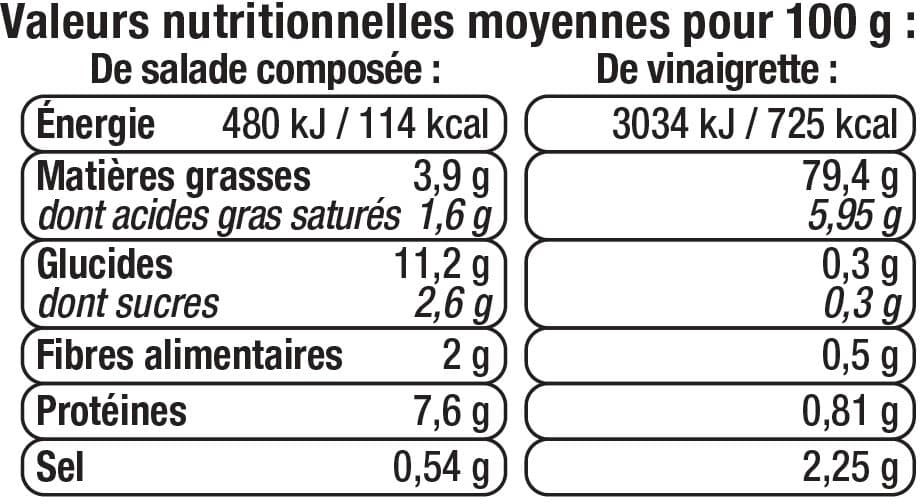 U Salade pâtes jambon emmental et crudités packshot