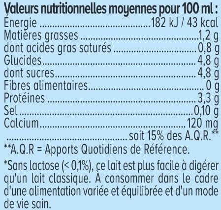 MAGASIN U Lait facile à digérer demi-écrémé packshot