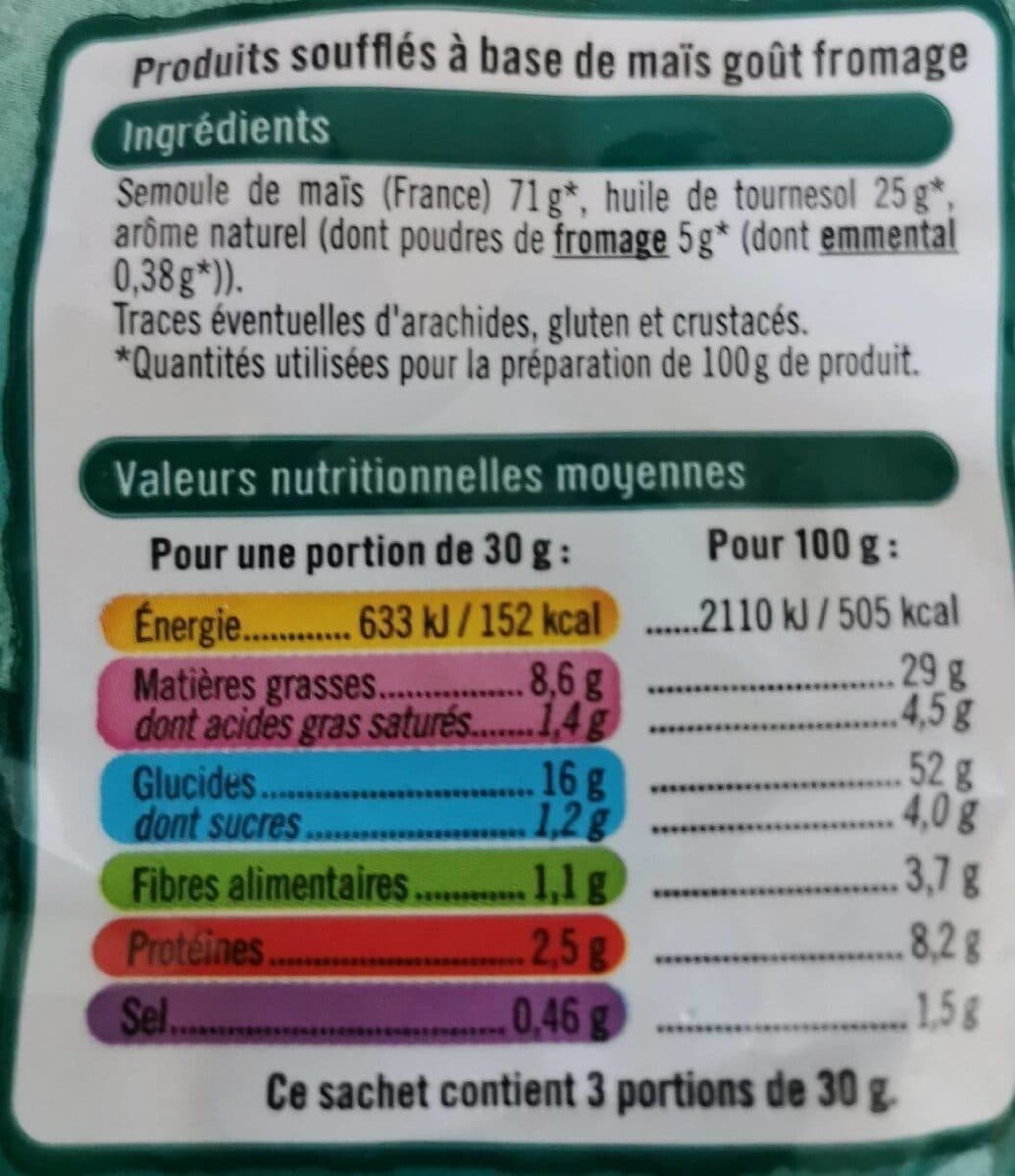U Croquant goût Fromage sachets 3x90g packshot