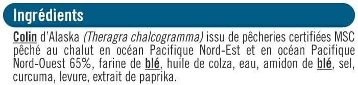U Bâtonnets de poisson Colin Alaska MSC, 15 pièces - 450g packshot