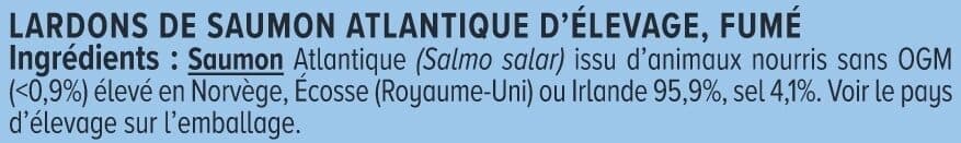 U Lardons de saumon fumé d'Atlantique, 90g packshot