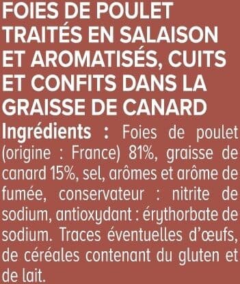 U Foies de volaille confits - 300g packshot