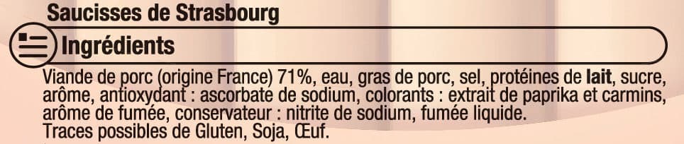U Saucisses de Strasbourg packshot