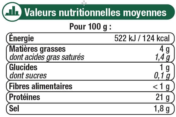 U Jambon supérieur découenné-dégraissé 2 tranches, 90g packshot