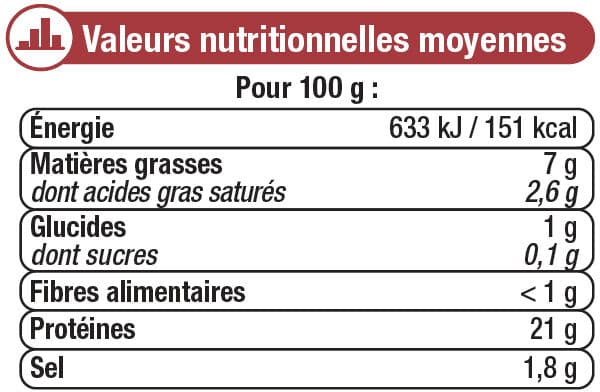 U Jambon cuit supérieur avec couenne x4 - 180g packshot