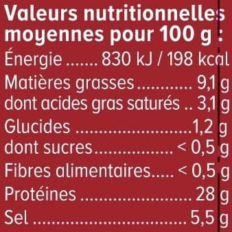 U Jambon sec supérieur - x4 tranches, 100g packshot