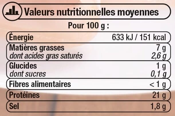 U Jambon supérieur avec couenne 6 tranches - 270g packshot