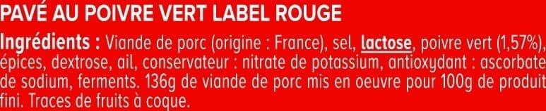 U Pavé au poivre Label Rouge - x8 tranches, 100g packshot