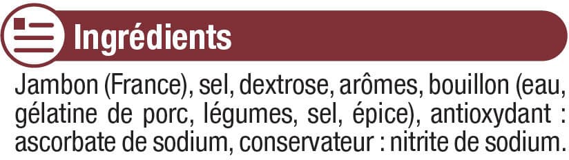 U Jambon Supérieur sans couenne Tranché fin à l'italienne - x4 tranches,120g packshot