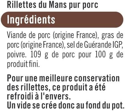 U Rillettes du Mans Pur Porc - 400g packshot