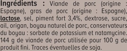 U Chorizo Fort Pur Porc - 225g packshot