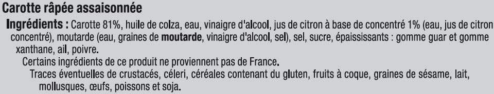 U Carottes râpées packshot