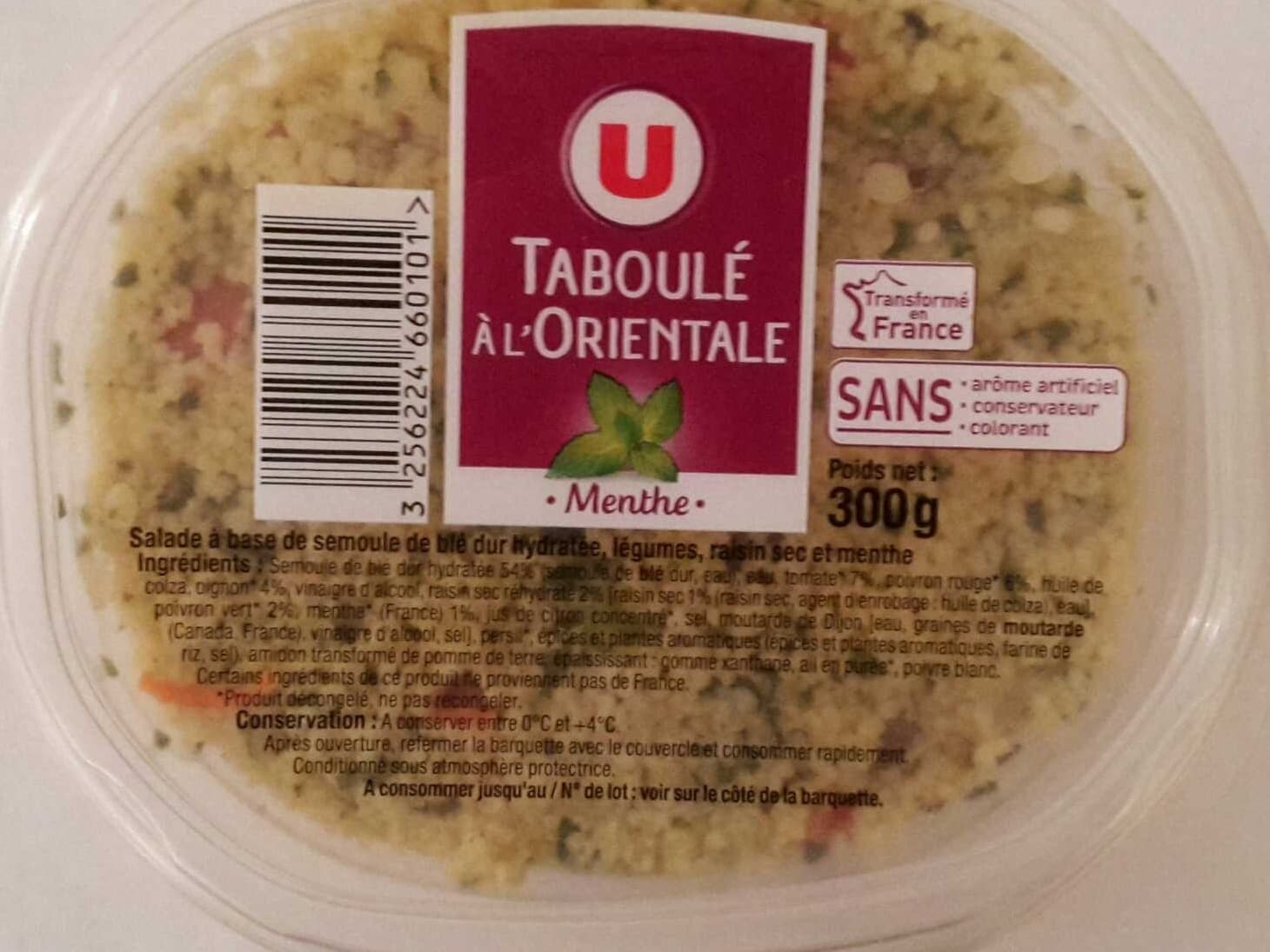 U Taboulé à l'orientale menthe packshot