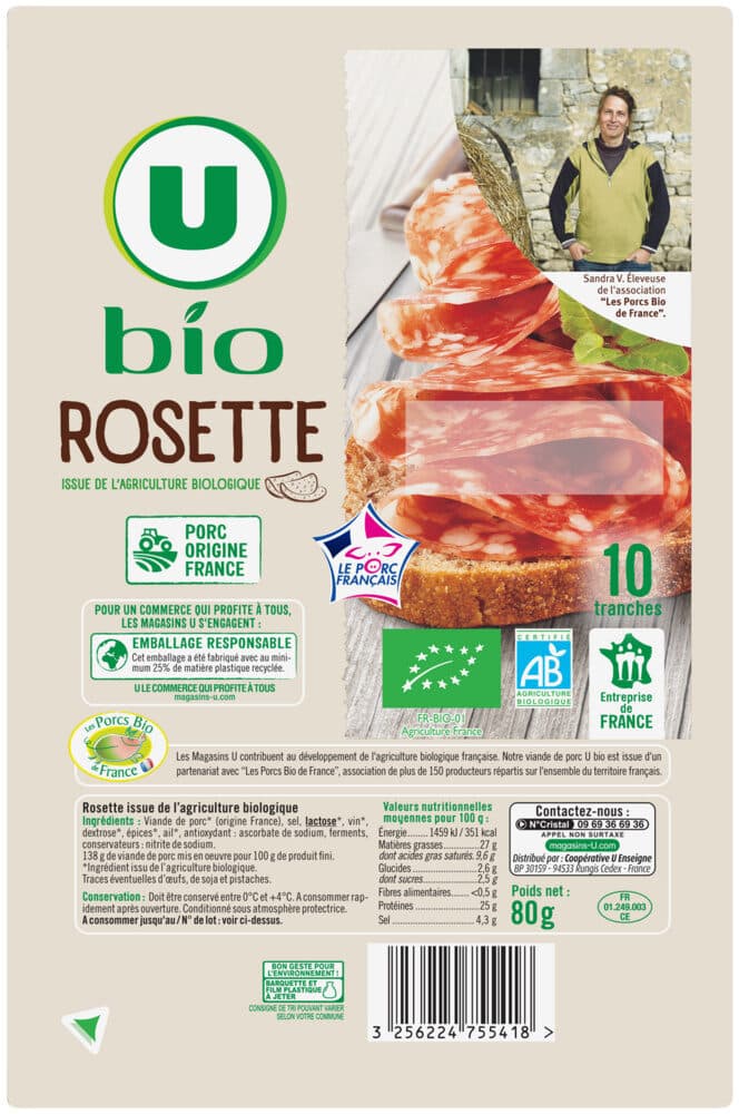 U Rosette - 10 tranches, 80g packshot