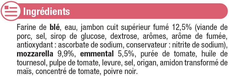 U Pizza jambon fromages 3x350g packshot