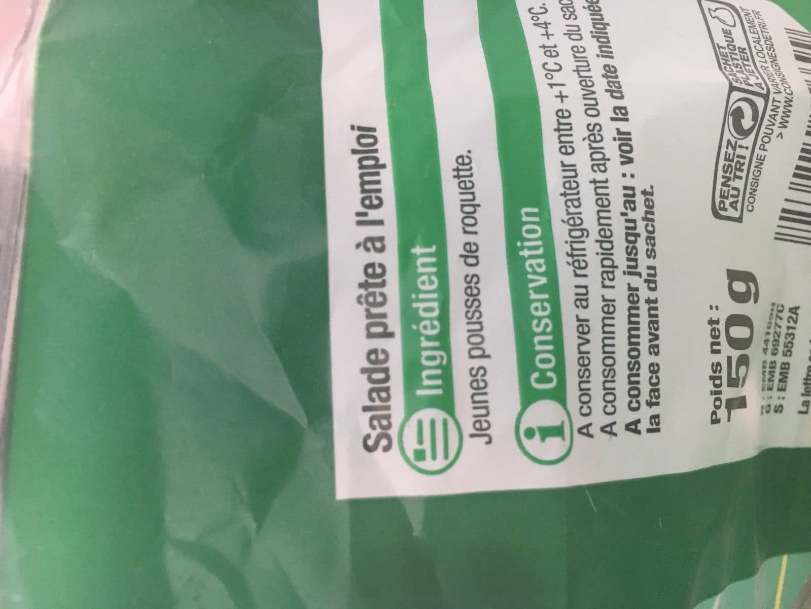 U Roquette - Sachet 150g packshot