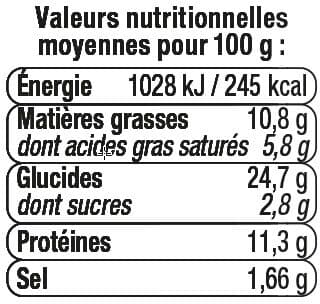 U Sandwich pain de mie complet jambon beurre 135g packshot
