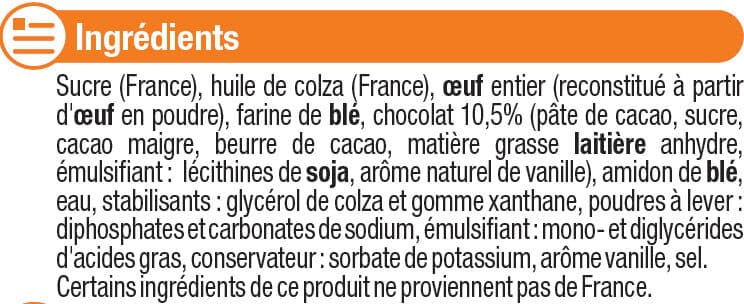 U Préparation pour gateau marbré vanille chocolat doypack de 500g packshot